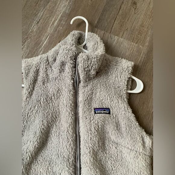 Patagonia Los Gatos Fleece Vest Teddy Fuzzy Recycled Salt Grey Gray Size S M - Picture 8 of 11